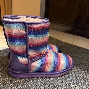 UGG Purple sequin sparkle boots